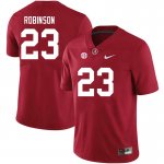 NCAA Men's Alabama Crimson Tide #23 Jahquez Robinson Stitched College 2021 Nike Authentic Crimson Football Jersey EC17K85XH